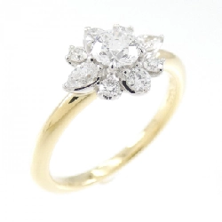 Nhẫn kim cương 750YG/PT950 0.28CT D IF 3EXT - Hàng hiệu Authentic