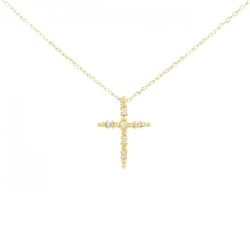 K18YG Dây chuyền kim cương hình chữ thập - Hàng hiệu Chính hãng