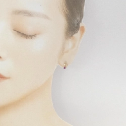 K10YG Bông tai Garnet - Hàng hiệu Chính hãng 869981