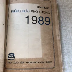 Sách lịch Kiến thức phổ thông 1989 961394
