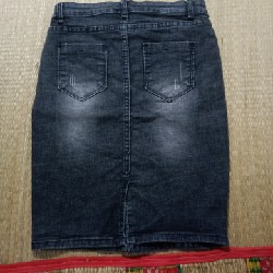 Váy ôm jeans nữ màu xám size L 48676