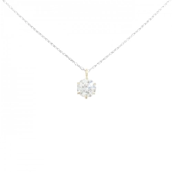 K18YG/PT850 Dây chuyền kim cương 0.26CT E VVS1 3EXT - Hàng hiệu Chính hãng