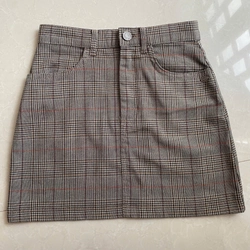 Pull & Bear Plaid Mini Skirt