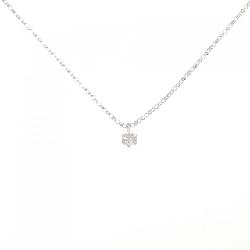 K18WG Solitaire Dây chuyền kim cương 0.08CT - Hàng hiệu Chính hãng