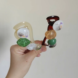 Kẹp móc nhựa gắn đá