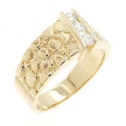 Nhẫn kim cương ba viên K18YG 0.20CT