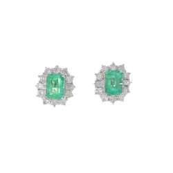 PT900 Bông tai Emerald 1.49CT - Hàng hiệu Chính hãng