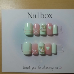 Nail box ngắn màu cute 302996