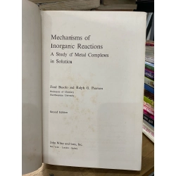 MECHANISM OF INORGANIC REACTIONS - FRED BASOLO, RALPH G. PEARSON, 2ND EDITION 313217