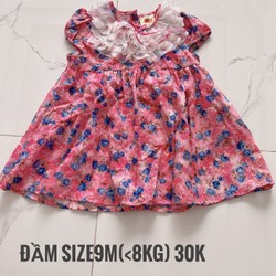 Đầm hoa cho bé gái size 9m đã sử dụng