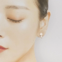 K18YG Bông tai ngọc trai Akoya - Hàng hiệu Authentic 873803