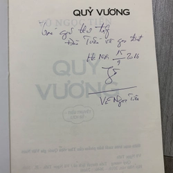 Quỷ vương - vũ ngọc tiến. Có chữ ký tặng của tác giả. 999 458964
