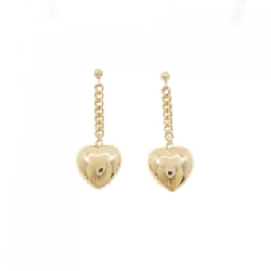 K18YG Bông tai hình trái tim - Hàng hiệu Authentic