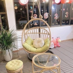 Ghế xích đu đơn mây tre 462111