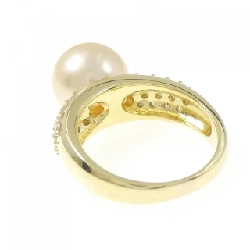 Nhẫn ngọc trai trắng K18YG 11mm - Hàng hiệu Authentic 852925