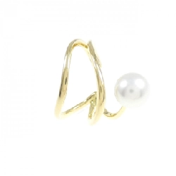 K18YG Bông tai ngọc trai Akoya 6.1mm một bên - Hàng hiệu Authentic