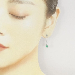 PT950 Bông tai Ngọc lục bảo 0.37CT - Hàng hiệu Chính hãng 868507