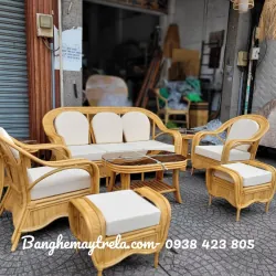 Bàn ghế sofa mây phòng khách cao cấp 574852