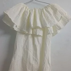 ÁO SƠ MI TRỄ VAI BÈO TAY NGẮN - MÀU BE - SIZE S 753992