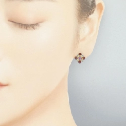 K18YG Đá màu Bông tai - Hàng hiệu Chính hãng 868702