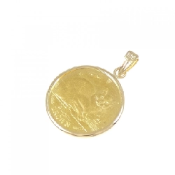 K18YG(枠) Đồng xu Mặt dây chuyền - Hàng hiệu Authentic 863160