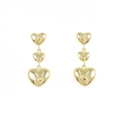 K18YG Bông tai hình trái tim - Hàng hiệu Chính hãng