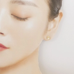 Bông tai ngọc trai Akoya 3mm K18YG - Hàng hiệu Authentic 875027