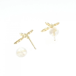 K18YG Bông tai kim cương chéo 0.30CT - Hàng hiệu Chính hãng 872012