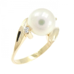 Nhẫn ngọc trai Akoya K18YG 7.5mm - Hàng hiệu Chính hãng