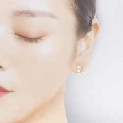 K18YG Bông tai ngọc trai Akoya - Hàng hiệu Authentic 874495