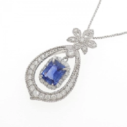 Dây chuyền hoa sapphire PT950/PT850 1.480CT - Hàng hiệu Authentic 860032