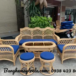 Bàn ghế sofa mây tự nhiên- Sofa mây tre đan 999737