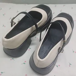 GIÀY BÚP BÊ NỮ - ĐẾ CAO - TRẮNG ĐEN 739378