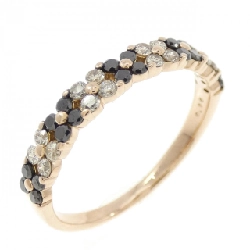 Nhẫn kim cương K18PG hoa 0.36CT