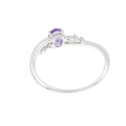 Nhẫn Amethyst K10WG - Hàng hiệu Authentic 854101