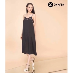 Đầm maxi suông cột nơ sau lưng 379561