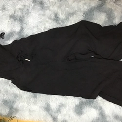 Bộ jumpsuit áo yếm linen đen 524722