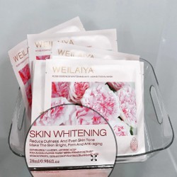 (date 07/2025) Mặt nạ trắng da hồng vạn cánh Weilaiya (10 miếng) chính hãng nguyên tem
