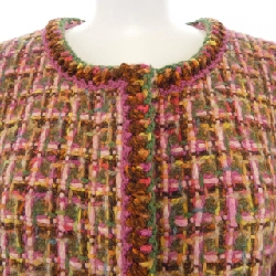 【Mã giảm giá】【Cổ điển】Áo khoác không cổ CHANEL 637298