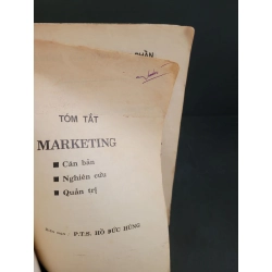 Marketing căn bản, nghiên cứu, quản trị mới 70% bẩn bìa, tróc gáy, ố vàng, có chữ ký 1995 PTS Hồ Đức Hùng HCM3004 GIÁO TRÌNH, CHUYÊN MÔN 445017