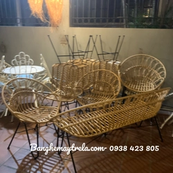 Bàn ghế mây nhựa thiết kế thanh mảnh 463485