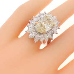 Nhẫn kim cương PT900/K18YG 5.016CT LY SI1 cắt oval - Hàng hiệu Authentic 873644