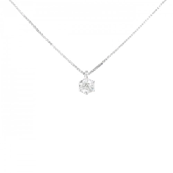 K18WG/750WG Solitaire Diamond Necklace 0.20CT - Hàng hiệu Chính hãng