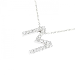 K18WG Chữ cái M Dây chuyền Kim cương 0.21CT - Hàng hiệu Chính hãng 863820