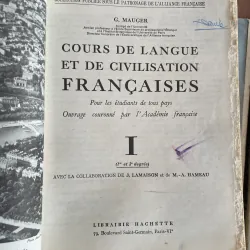 COURS DE LANGUE ET DE CIVILISATION FRANÇAISES TRỌN BỘ 3 TẬP- SÁCH IN TẠI  PHÁP 626777