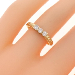 Nhẫn kim cương ba viên K18YG 0.22CT 667852