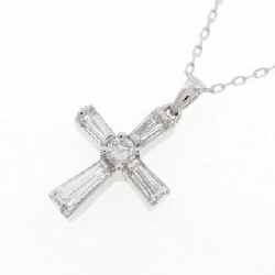 K18WG Dây chuyền kim cương chéo 0.116CT - Hàng hiệu Authentic 848455