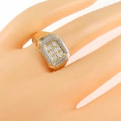 Nhẫn kim cương K18YG/PT900 0.18CT 666215