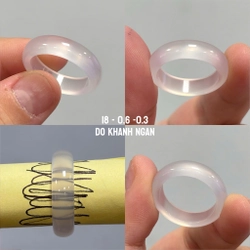 NHẪN MÃ NÃO ÁNH HỒNG (đường kính 1.7cm)