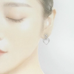 K14WG Bông tai kim cương hình trái tim 0.58CT - Hàng hiệu Chính hãng 868120